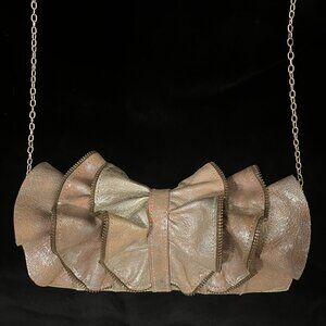 SUSAN FARBER COLLECTIONS - LEATHER RUFFLE BAG